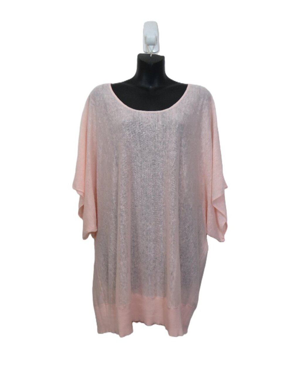 Eileen Fisher size 2X Linen Blouse Baby Pink Semi Sheer Relaxed